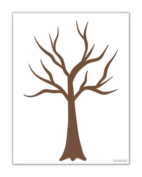 FREE Printable Trees Without Leaves Template - 19 Pages Fall Leaves Template Free Printable, Thankful Tree Printable, Free Tree Template, Tree Printable Free, Leaves Template Free Printable, Leaves Template, Fall Leaf Template, Printable Tree, Tree Drawing Simple