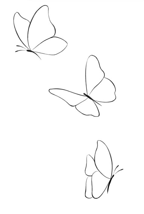 Minimal Art Drawing Ideas, One Line Butterflies, Butterfly Drawing Embroidery, Line Art Design Butterfly, Butterfly To Trace, Leg Drawing Ideas, Fine Line Art Drawings Simple, Small Butterfly Tattoo Simple, Simple Fine Line Butterfly Tattoo