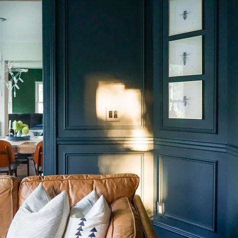 The Living Room | Renovation Husbands Monochromatic Walls And Trim, Renovation Husbands, Dining Room Paneling, Cowboy Room, Moody Green, Victorian Living Room, Living Room Renovation, Modern Victorian, Princess Room