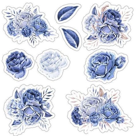 #printable #stickers #scrapbooks  104 #stickersprintable #stickersheets #funnystickers #stickerideas #aestheticstickers #cutestickers Blue Flowers Printable, Blue Printable Stickers, Blue Stickers Printable, Blue Stickers Aesthetic Printable, Dark Blue Stickers, Stickers Bonitos, Mood Stickers, Cover Drawing, Stickers Bts