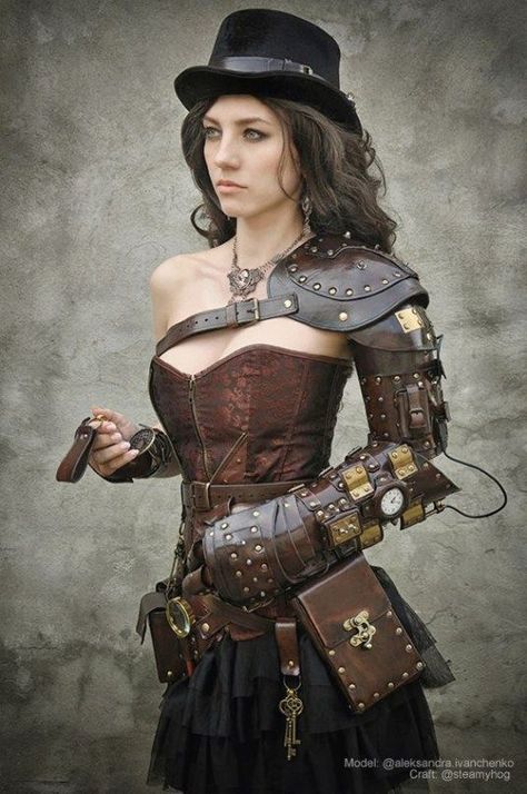 How to look like a Steampunk Woman – Gear Gadgets And Gizmos Steampunk Fashion Women, Steampunk Photography, العصور الوسطى, Corset Steampunk, Steampunk Woman, Mode Steampunk, Steampunk Aesthetic, Steampunk Couture, Steampunk Pirate