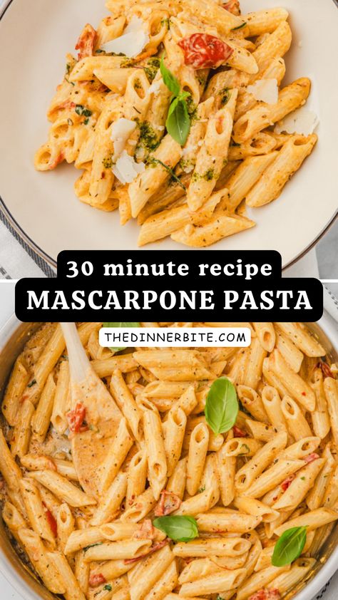 Mascarpone Recipes Dinner Pasta, Shrimp Mascarpone Pasta, Pasta With Marscapone, Healthy Mascarpone Recipes, Pasta With Mascarpone, Savory Mascarpone Recipes, Pasta With Mascarpone Cheese, Mascarpone Recipes Savoury, Mascarpone Pasta Recipes