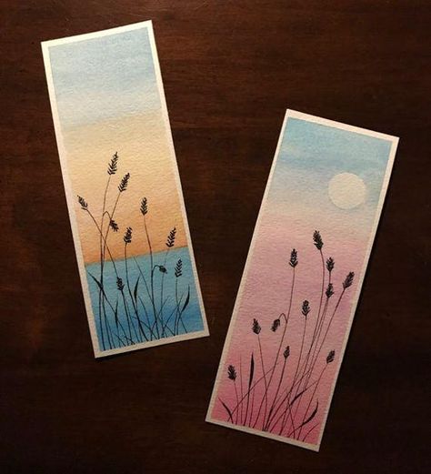 These are handmade watercolor bookmarks, laminated.  Price is for each. Watercolor Bookmarks Ideas, Bookmarks Ideas, Handmade Bookmarks Diy, Jellyfish Craft, Learn Watercolor Painting, Watercolor Beginner, Creative Bookmarks, Watercolor Books, Watercolor Bookmarks