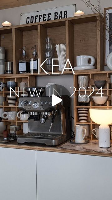 E R I K A on Instagram: "IKEA FIND 🇸🇪👌 New in 2024 Definitly musthave shelf. . Perfect for my Coffee bar.  What do you think?  Don't forget to like and save for later ❤️ Links in my Story 👉  . Follow @herzenstimme for more DiYs Hacks and Upcycling ideas  Werbung/Ad #ikeafind#interiordesign#ikeahome #ikea #organization #ikeahackers #kitchendetails #kitchendecor #coffeecorner #musthave #@ikeadeutschland @ikeahack @ikea @ikeahackersofficial @ikeacreativeideas" Ikea Kallax Hack Coffee Bar, Bekvam Coffee Station, Diy Coffee Corner, Ikea Hack Coffee Bar, Coffee Bar Ideas Ikea, Coffee Station Ikea, Coffee Corner Ikea, Ikea Coffee Bar Hack, Ikea Coffee Corner