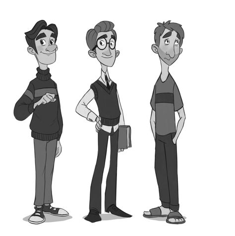 Character Design Teen, Character Design Tips, Male Cartoon Characters, Character Design Cartoon, Animation Disney, Caracter Design, Character Design Challenge, Cartoon Style Drawing, Robin Tunney