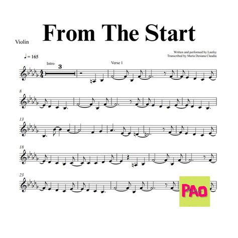 Title : From The Start From : Laufey Solo violin sheet music transcription by M. D. Claudia Kindly visit my youtube channel, if you are lucky enough you can get your fav sheet music for FREE https://www.youtube.com/@sliceofmelody Enjoy practicing! Thanks:) Please note that this product is not a physical item, it is a digital PDF that you will receive instantly upon purchase and can easily print out for your own use. Violin Beginner Music, From The Start Laufey, Beginner Violin Sheet Music, Mandolin Songs, Free Violin Sheet Music, Viola Music, Piano Sheet Music Letters, Viola Sheet Music, Trumpet Sheet Music