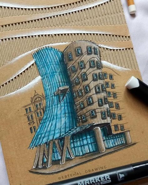 Gehry Architecture, Architecture Journal, Dancing House, Art Alevel, Perspective Drawing Architecture, Creation Art, Architecture Sketchbook, Architecture Design Sketch, Architecture Design Drawing