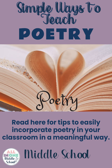 blog post on teaching poetry to middle schoolers Poetry Middle School, Get To Know Your Students, Poetry Activities, Poetry Unit, Teaching Poetry, Literary Devices, Poetry Reading, Poetry Lessons, Middle Schoolers