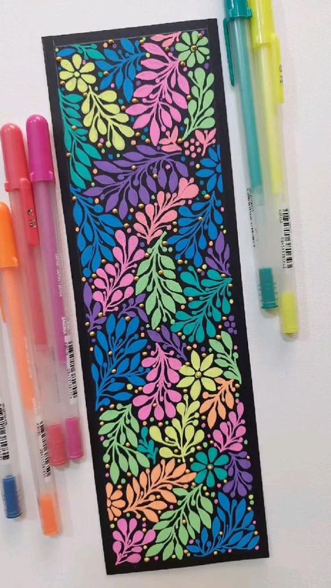 Gel Pen Drawings, Gel Pen Art, Easy Mandala Drawing, Mandala Art Therapy, Creation Art, Pen Art Drawings, Flower Drawing Design, Posca Art, Leaf Patterns