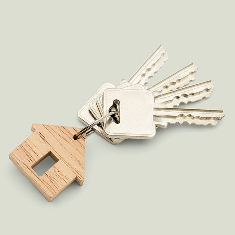 Wooden keychain on green background | premium image by rawpixel.com / Teddy Rawpixel Wooden Keychain Ideas, Keyring Ideas, Wooden Keyrings, Giving Keys, Wooden Sculptures, Golden Key, Old Keys, Wooden Keychain, House Keys