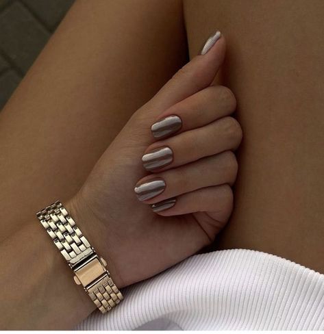 White Chrome Nails, Chrome Nails Designs, November Nails, Fall Nail Art Designs, Eye Nails, Cat Eye Nails, Fall Nail Art, Nails 2024, Fall Nail