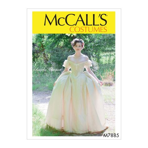 McCall's 7885 Misses' Costume sewing pattern Victorian Ball Dress, Victorian Dress Costume, Theatre Dress, 18th Century Gown, Historical Gowns, 18th Century Dress, Century Dress, Costume Sewing Patterns, Gown Pattern