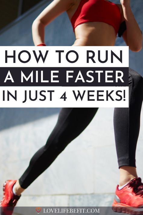 How to run a mile faster in just 4 weeks How To Train To Run A Mile, Improve Running Speed, How To Improve Running, Running Workout Plan, Running Training Plan, Track Workouts, How To Get Faster, Beginner Running, Running A Mile