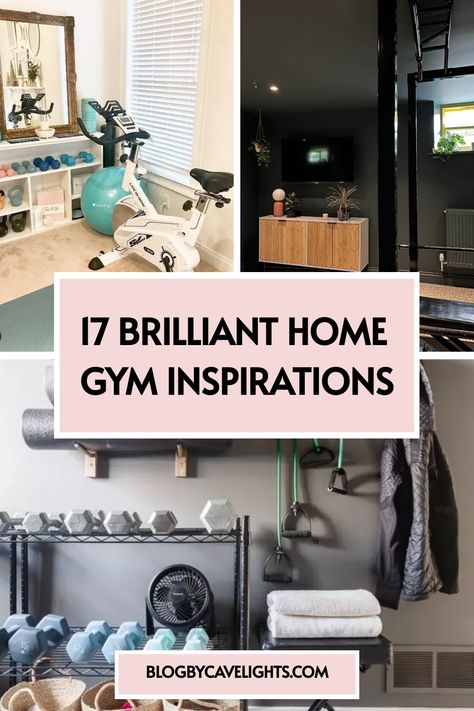 Ready to create your dream home gym? 💪 Check out these 17 home gym ideas that will inspire you to kickstart your fitness journey! Tap to see amazing setups! 🏋️‍♂️ Basement Excerise Room, Gym Renovation Ideas, Gym Rooms In Houses, Small Gym Equipment At Home, Green Workout Room, Gym Gallery Wall, Gym Decoration Ideas, Diy At Home Gym Ideas, Indoor Workout Room At Home