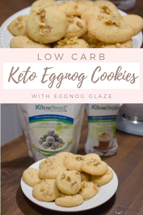 Egg Nog Cookies, Keto Eggnog, Egg Nog Cookies Recipe, Love At Christmas, Eggnog Cookies, Keto Christmas Cookies, Soft Egg, Clean Baking, Sugar Free Cookies