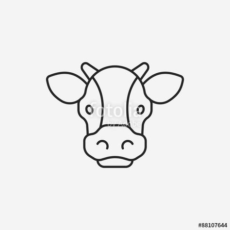 cow line icon Cow Icon, Cow Sketch, Cow Logo, Cow Tattoo, Cow Drawing, Cute Tiny Tattoos, Farm Logo, Doodle Icon, Tattoo Project