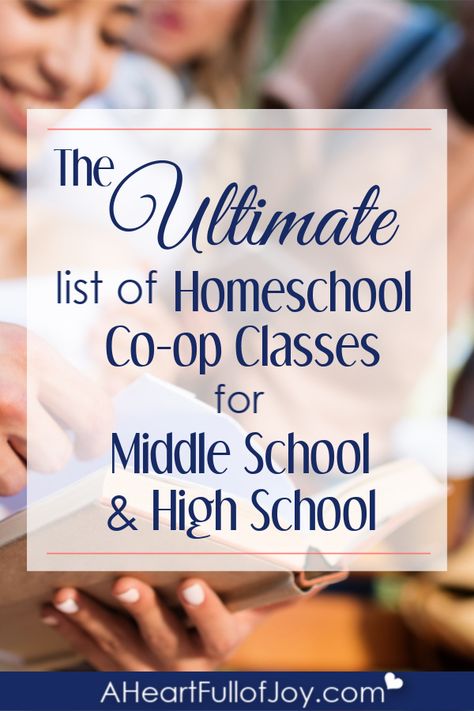 Homeschool Electives Middle School, Co Op Class Ideas Homeschool Middle School, Middle School Homeschool Co-op Classes, High School Homeschool Co Op Ideas, Co Op Ideas Homeschool, Homeschool Coop Class Ideas High School, Middle School Co Op Class Ideas, Middle School Elective Ideas, High School Co-op Class Ideas