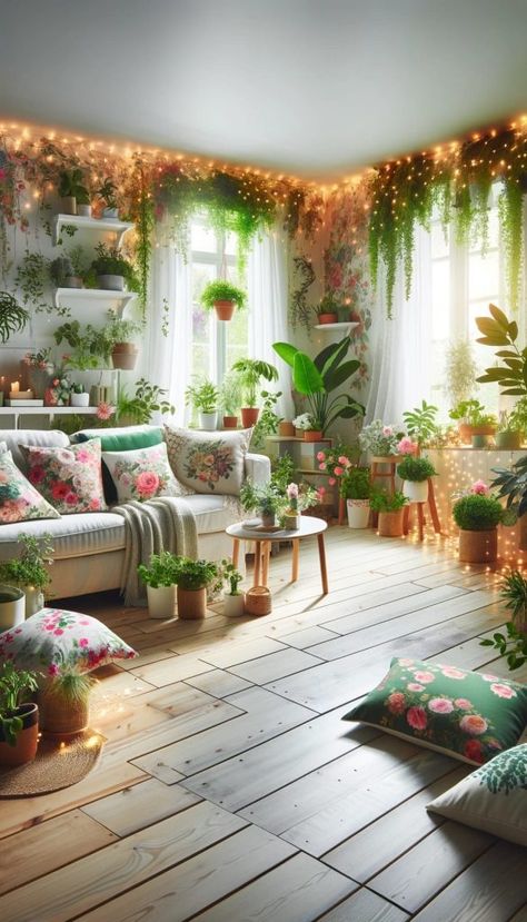 20 Enchanting Whimsical Living Room Ideas to Transform Your Space 30 Fairycore Living Room Aesthetic, Cottagecore Interior Design Living Room, Fairy Living Room, Fairycore Home, Whimsical Living Room, Fairy Theme, Aesthetic House, Whimsical Fairy, Farm Crafts