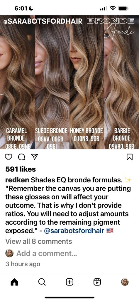 Bronde Redken Toners, Face Framing Highlights Asian Hair, Bronde Balayage Toner Formula, Caramel Highlights Toner Formula, Beige Blonde Hair Shades Eq, Colorsync Toner Formulas, Carmel Highlight Toner Formula, Redken Formulas Brown Caramel Highlights, Redken Shades Eq Sandy Blonde Formula