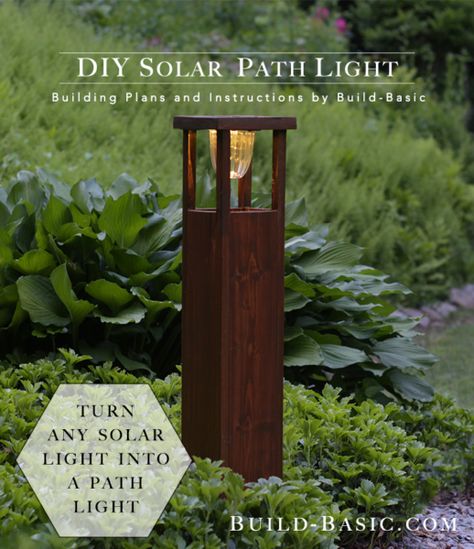 Build a DIY Solar Path Light ‹ Build Basic Garden Lighting Ideas, Solar Lights Diy, Solar Light Crafts, Solar Path Lights, Driveway Lighting, Full Disclosure, Light Crafts, Light Building, Path Lights