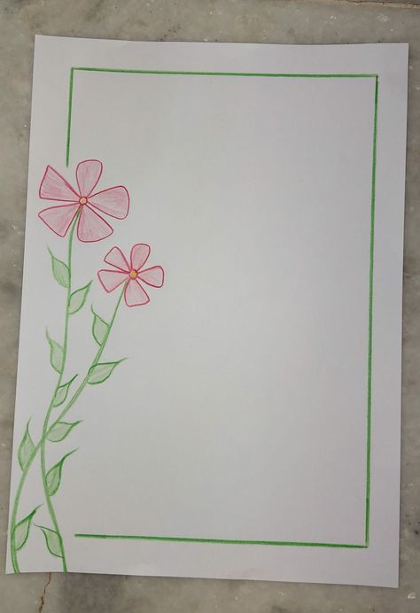 Attractive Cover Page For School Project, Easy Simple Border Design, Boderline Ideas, Border Design Aesthetic Drawing, Simple Borders For Paper, Simple Border Designs For Projects, Easy Borders, Simple Border Designs, Title Page Ideas