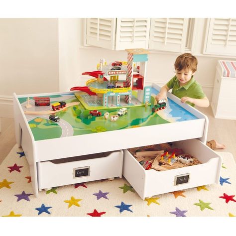 Childrens Play Table With Storage - Ideas on Foter Childrens Play Table, Kids Play Table, Kids Activity Table, Train Table, Toddler Table, Playroom Storage, Playroom Organization, Play Table, Activity Table