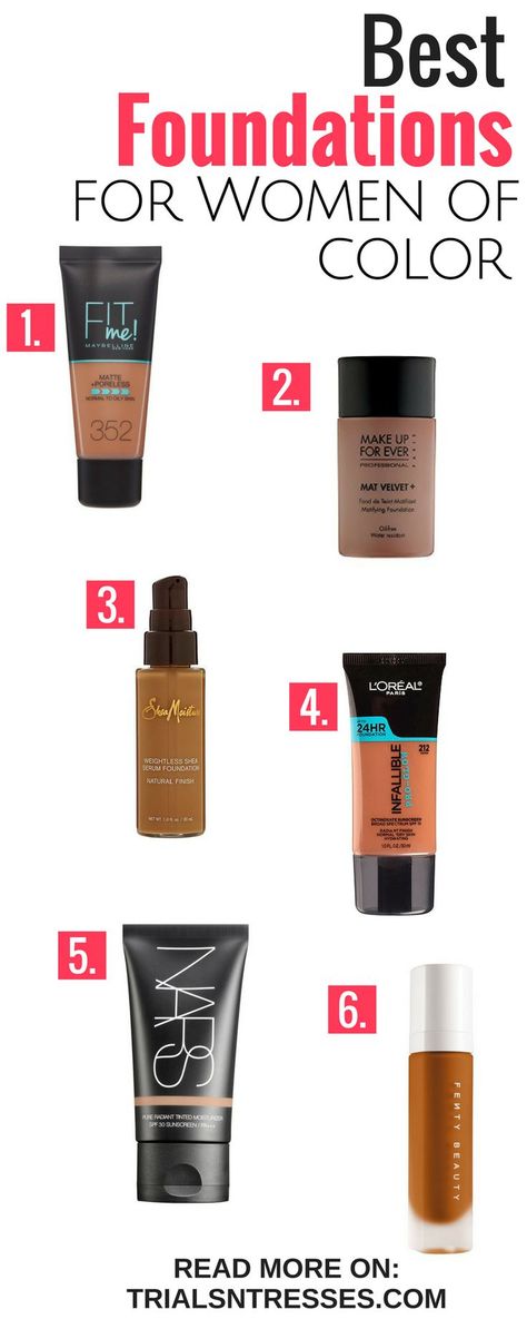 Looking to match your perfect shade of melanin? These are the Best Foundations for women of Color to spread their Black Girl Magic. The Best Foundation, Best Foundations, Facial Makeup, Summer Makeup Looks, Makeup For Black Skin, Makeup Tutorial For Beginners, Makeup Tips For Beginners, Face Beat, Best Foundation