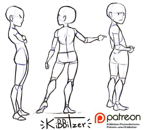 kibbitzer is creating paintings, tutorials, comics. | Patreon Drawing Body Poses, Animation Character, Different Poses, Anatomy Poses, 캐릭터 드로잉, Anatomy Drawing, Poses References, Figure Drawing Reference, Body Reference