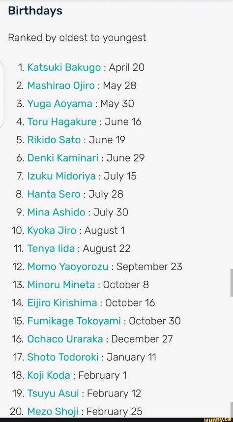 Mha Birthdays List, My Hero Shifting, Jirou And Bakugou, Bakugou X Jirou, Mha Height Chart, Class 1 A My Hero Academia, Bakugo Birthday, Bakugou Birthday, Deku Birthday