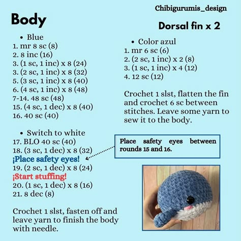 Crochet Chunky Whale Pattern Free, Whale Plushie Pattern, Easy Crochet Whale Pattern Free, Mini Whale Crochet Pattern Free, Crochet Whale Plushie, Easy Crochet Whale, Crochet Underwater Animals, Small Whale Crochet Pattern, Crochet Whale Tutorial