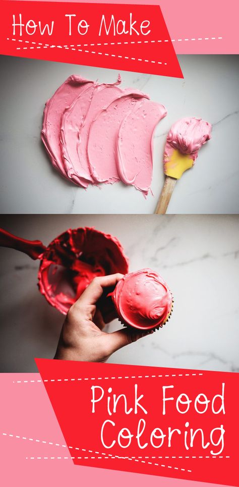 DIY Pink food coloring using buttercream frosting as your canvas! http://www.ehow.com/how_7789484_make-pink-food-coloring.html?utm_source=pinterest.com&utm_medium=referral&utm_content=freestyle&utm_campaign=fanpage Diy Red Food Coloring, Natural Pink Food Coloring, How To Make Pink Frosting, Dye Free Pink Frosting, How To Make Pink Colour, What Colors Make Pink, Red Food Dye, How To Make Pink, Awesome Desserts