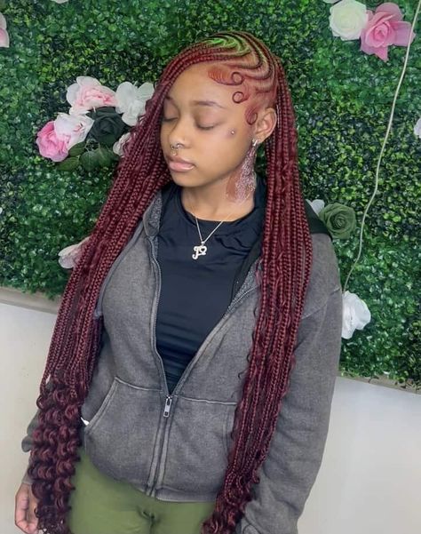 40 Lemonade Fulani Braids & Twists Hairstyles Trending Right Now Single Long Braid, Natural Hairstyles For Black Women With Weave, Waterpark Hairstyles Black Women, Side Part Fulani Braids, Women Cornrows, Vacation Hair, Feed Ins, Twists Hairstyles, Hairstyles Trending