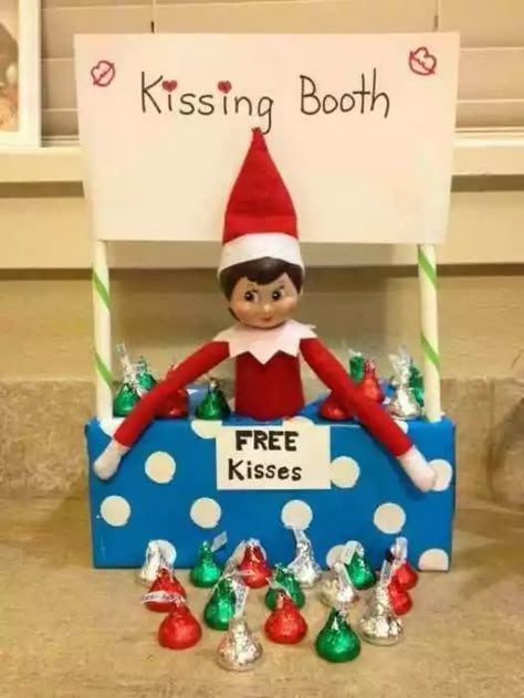 Elf Kisses, Elf Shenanigans, Elf Mischief, Elf Ideas Easy, Elf Shelf, Silly Funny, Awesome Elf On The Shelf Ideas, Elf Magic, Elf Activities