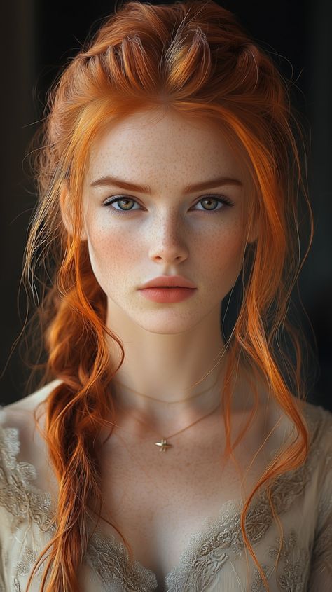 #BEAUTY, #RELATIONSHIPS #Fashion #Animals #Outfits #Winter Outfits #Animals Makeup For Red Hair Green Eyes, Aelin Red Hair, Red Hair Character Inspiration, Red Haired Fairy, Sarah J Maas Fanart, Chacter Inspiration, Red Headed Actresses, Red Hair And Green Eyes, Hairstyles And Colors