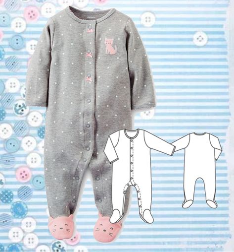 Onesie Pattern Free, Baby Pajamas Pattern, Onesie Sewing Pattern, Baby Sewing Patterns Free, Onesie Pattern, Newborn Sleeper, Bodysuit Pattern, Tunic Sewing Patterns, Baby Clothes Patterns Sewing