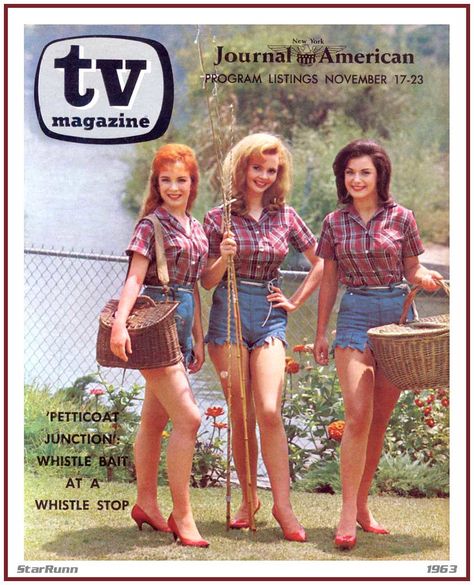 TV Magazine - Petticoat Junction - Nov 17-23, 1963 1963 Fashion, American Girl Magazine, 1960s Tv Shows, Petticoat Junction, New York Journal, The Beverly Hillbillies, Western Costumes, Vintage Television, Vintage Models