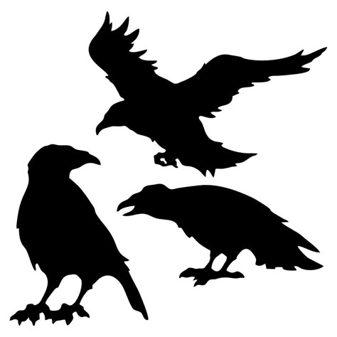 Halloween Bird Silhouette Template Halloween Bird Decorations, Halloween Owl Silhouette, Crow Svg Free, Silhoutte Ideas Halloween, Black Crow Silhouette, Free Halloween Silhouettes Templates, Halloween Witch Silhouette, Halloween Shilloute, Raven Template Free Printable