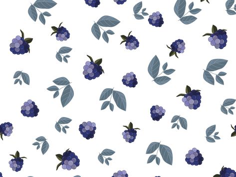 Summer berries pattern by Olga Koroleva Blackberry Wallpaper, Collage Wallpapers, Background Ideas, Summer Berries, Phone Background, Wallpaper Pc, Phone Backgrounds, Blackberry, Creative Professional