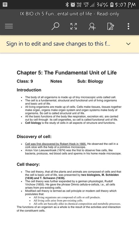 Fundamental Unit Of Life Notes Class 9, The Fundamental Unit Of Life Notes, Grade 9 Science Notes, The Fundamental Unit Of Life, Cell Biology Notes, Bio Notes, Life Notes, Biology Classroom, High School Survival