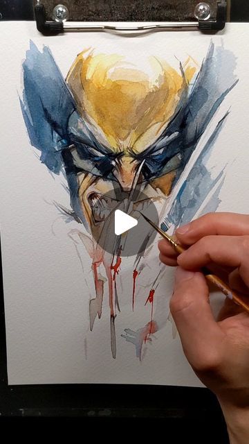 Ito (イト) on Instagram: "#Honeybadger #logan #wolverine #tookmyspleen #wrt #watercolorpainting #watercolor #marvel #comics @thehughjackman #hugepacman" Wolverine Painting, Marvel Watercolor, Wolverine Drawing, Wolverine Logan, Marvel Wolverine, Wolverine Comic, Wolverine Art, Logan Wolverine, Wolverine Marvel