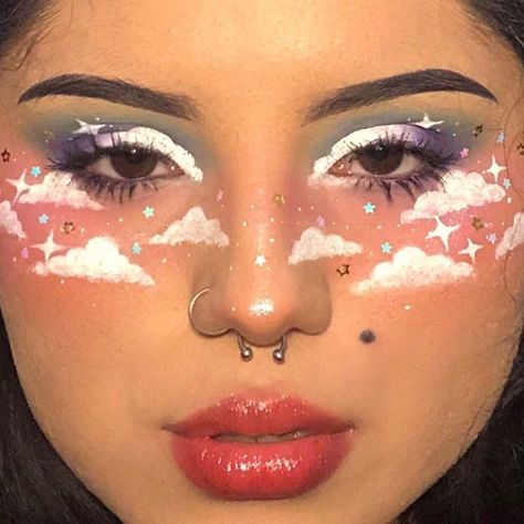 Alien Make-up, Eye Bags Makeup, Makeup Karakter, Fantasy Make-up, Halloweenský Makeup, Artsy Makeup, Face Art Makeup, Cool Makeup, Creative Eye Makeup