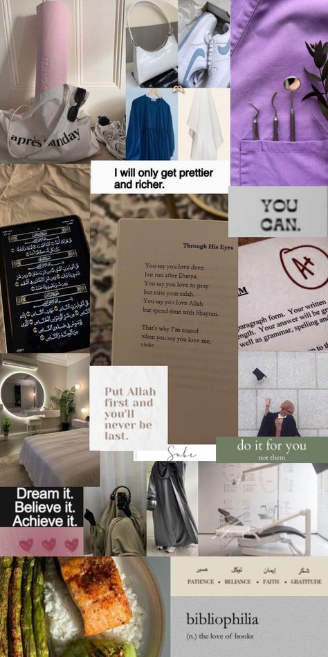 Mottos For 2024, Islam Vision Board Aesthetic, Ramadan Vision Board Aesthetic, Vision Board Muslimah, Muslimah Aesthetic Quotes, Muslimah Vision Board, Islam Vision Board, Ramadan Vision Board, Vision Board Islam