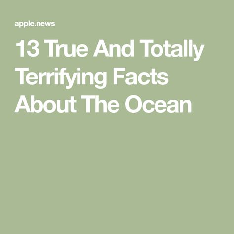 13 True And Totally Terrifying Facts About The Ocean Scary Ocean Facts, Terrifying Facts, Vampire Squid, Marine Biologist, Ocean Fishing, Interesting Articles, Tropical Fish, Interesting Facts, Facts About