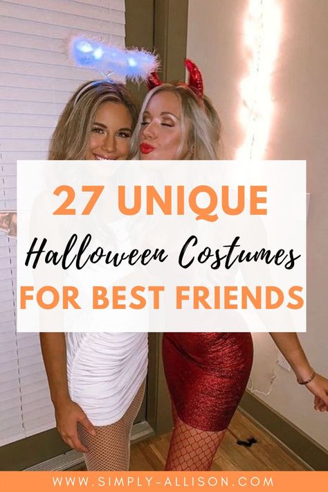 Cute Best Friend Halloween Costumes, Halloween Costumes Inspiration, Costume Halloween Duo, Costumes For Sisters, Pair Halloween Costumes, Two Person Costumes, 2 Person Halloween Costumes, Two Person Halloween Costumes, Partner Halloween Costumes