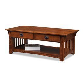 Leick Mission Impeccable Medium Oak Ash Rectangular Coffee Table Mission Style Furniture, Mission Furniture, Wood Table Design, Coffee Table With Drawers, Traditional Sofa, Sofa End Tables, American Furniture, Coaster Furniture, Mission Style