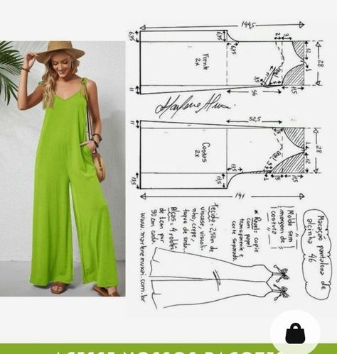 Jumpsuit Pattern Sewing, Sewing Pants, Sewing Clothes Women, Blouse Drafting Patterns, Pants Sewing Pattern, Diy Blouse Pattern, Jumpsuit Pattern, Diy Sewing Pattern, Diy Sewing Clothes