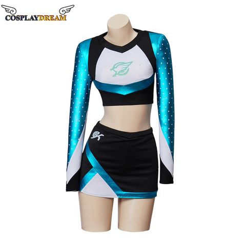 Cheerleader Mini Skirt, Sporty Spice Fancy Dress, Cheerleader Costume Olivia Rodrigo, Euphoria Dance Outfits, Disney Princess Costumes High School, One Piece Cheer Uniform, Cheer Dance Outfit Ideas, Euphoria Cheerleader Outfit, Euphoria Cheerleader