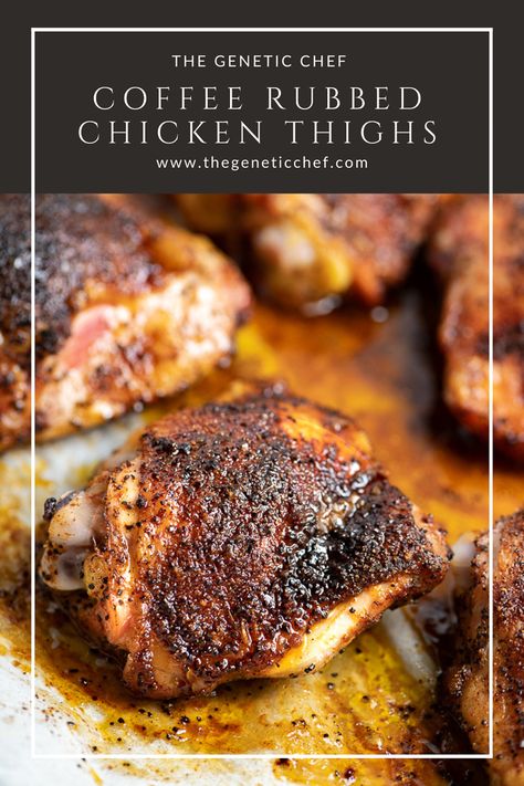 Coffee Rub Chicken, Coffee Chicken Recipe, Coffee Rub Recipe, Coffee Chicken, Chicken Thigh Marinade, Teriyaki Chicken Wings, Dry Rub For Chicken, Coffee Rub, Marinated Chicken Thighs