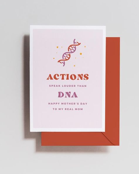 Adoptive Mom, Real Mom, Step Mom, Step Daughter, Mother's Day Greeting Cards, Mom Cards, Letterpress Wedding, Step Kids, Funny Mothers Day