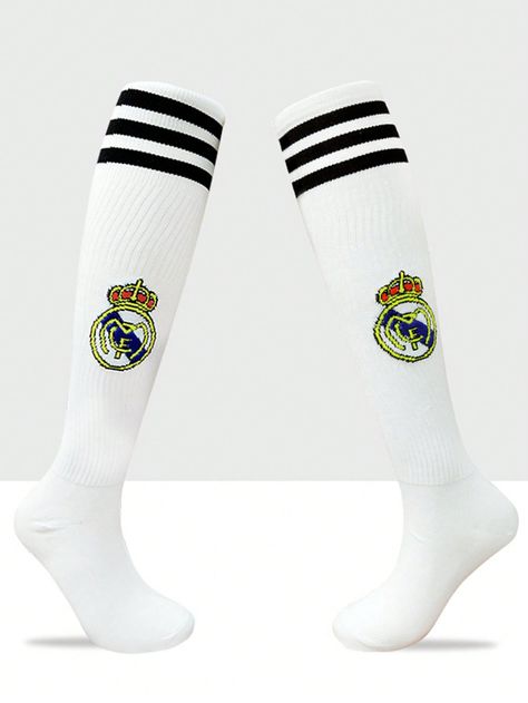 White  Collar  Fabric Animal,Cartoon,Striped  Embellished   Men Socks Mens Sports Socks, Football Socks, Men Socks, Mens Club, Animal Cartoon, Fabric Animals, Man City, Athletic Socks, Sport Socks